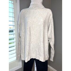 Joie Medium tan turtleneck sweater *read* WARM & soft! Neutral, fitted cuffs